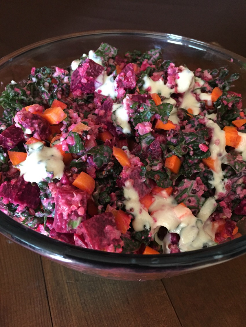 Vegan Kale and Quinoa Beet Salad