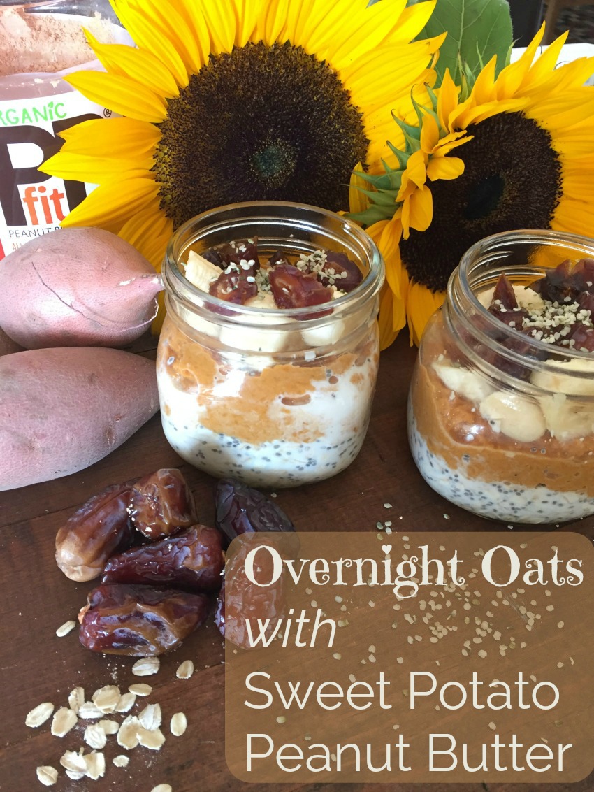 These overnight oats with sweet potato peanut butter are a healthy, "fast food" breakfast!