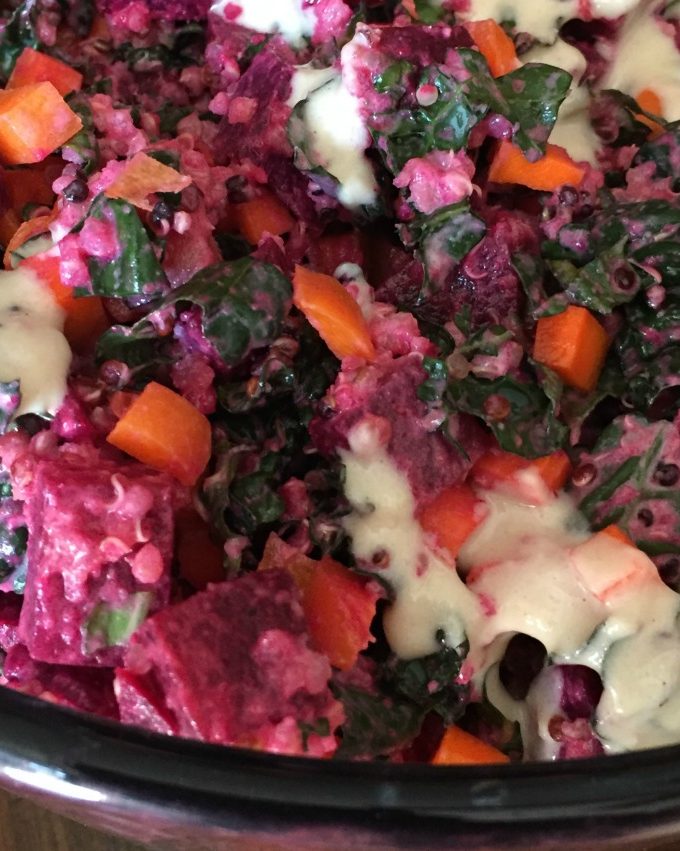 Vegan Kale and Quinoa Beet Salad