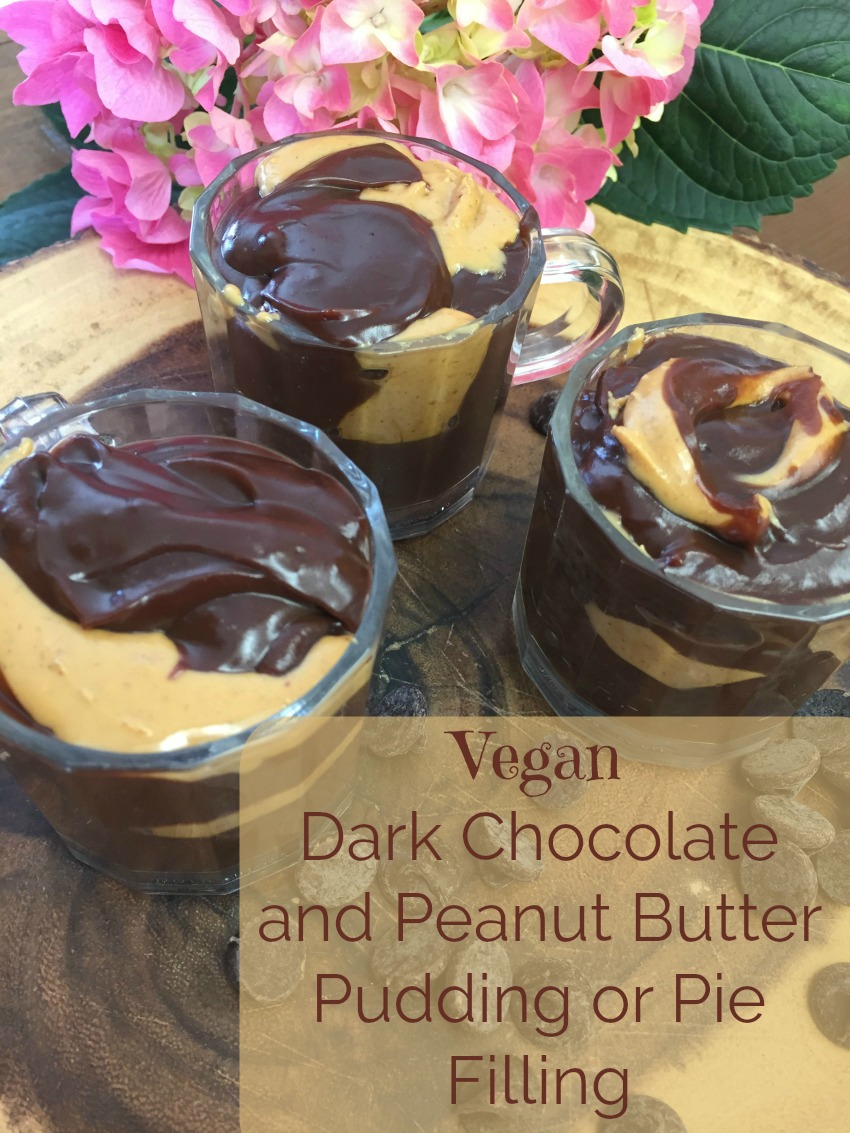 Prepare to swoon...this vegan dark chocolate and peanut butter pudding is rich and chocolatey. The peanut butter layer takes it over the top