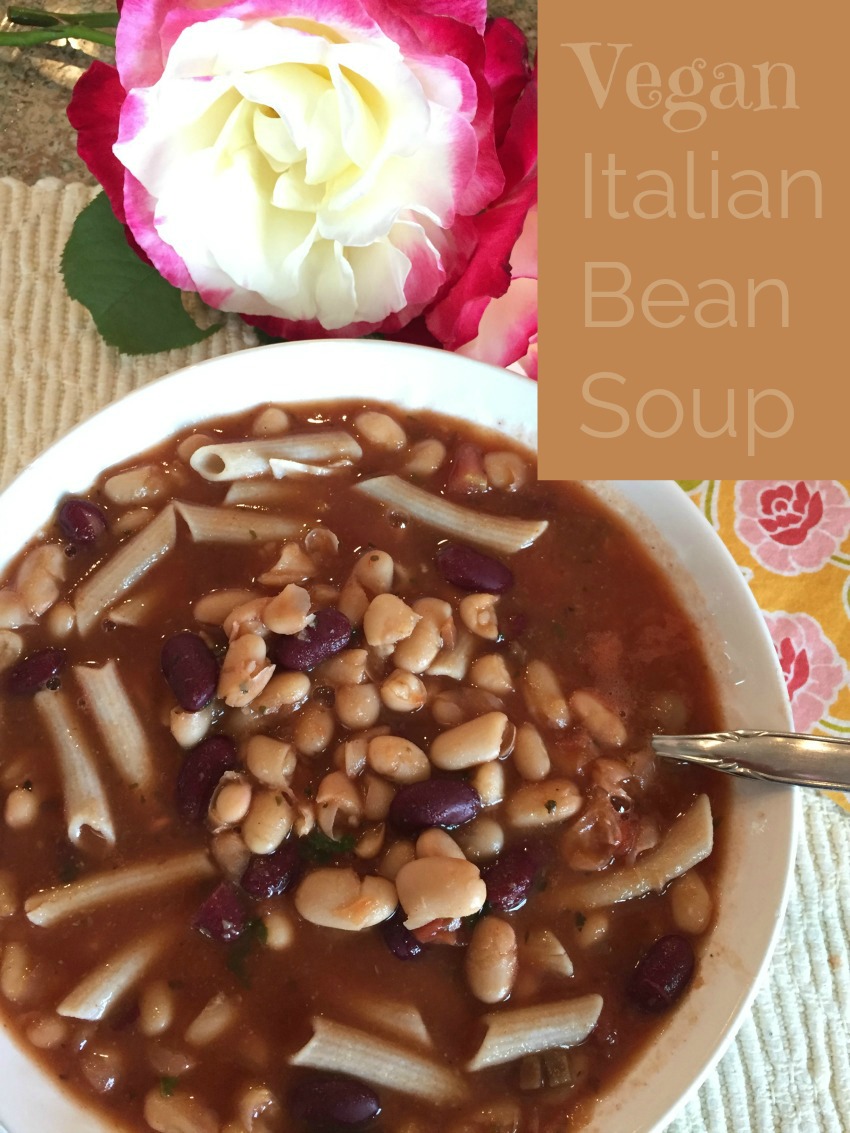 This vegan Italian Bean Soup is perfect to throw together on a busy day. In just 30 minutes you'll have a healthy, tasty and filling meal. 