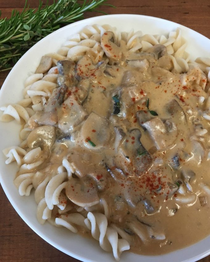 Vegan Mushroom Stroganoff for the Instant Pot