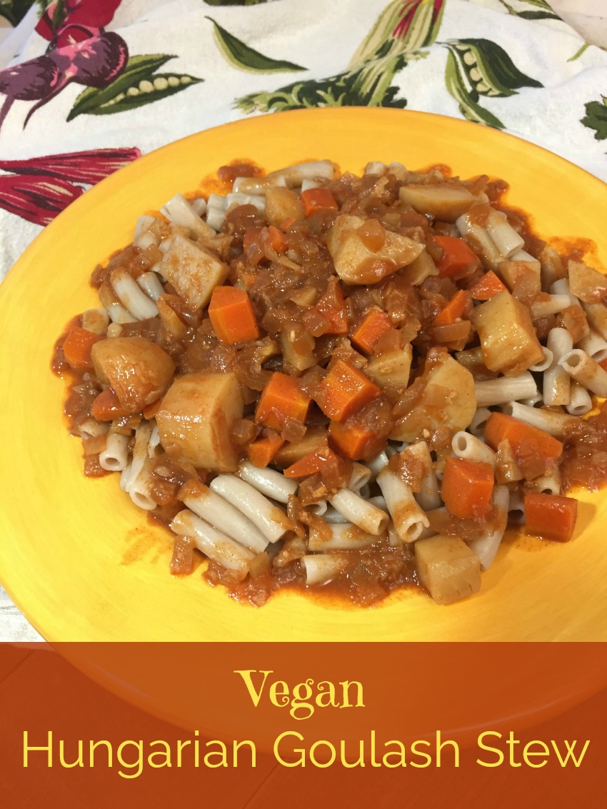 This rich hearty rib-sticking Vegan Hungarian Goulash Stew served over noodles or rice will warm you and fill you up on a cold winter evening. 