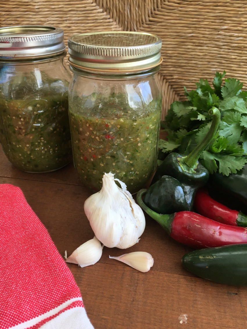 Roasted Tomatillo and Poblano Pepper Sauce