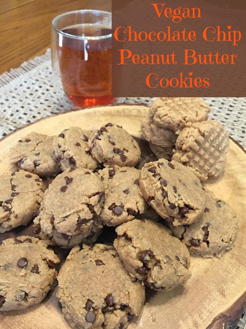 These delicious gluten-free, oil-free, Vegan Chocolate Chip Peanut Butter Cookies are perfect for sharing, so make a double batch!