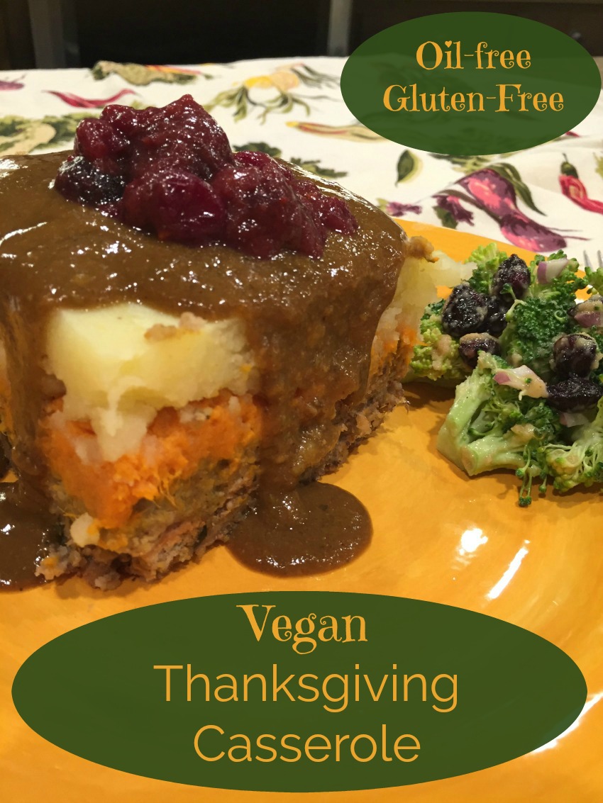 All the best flavors of Thanksgiving layered into this Vegan Thanksgiving Casserole make this dish tasty, beautiful and it's ready to travel! 