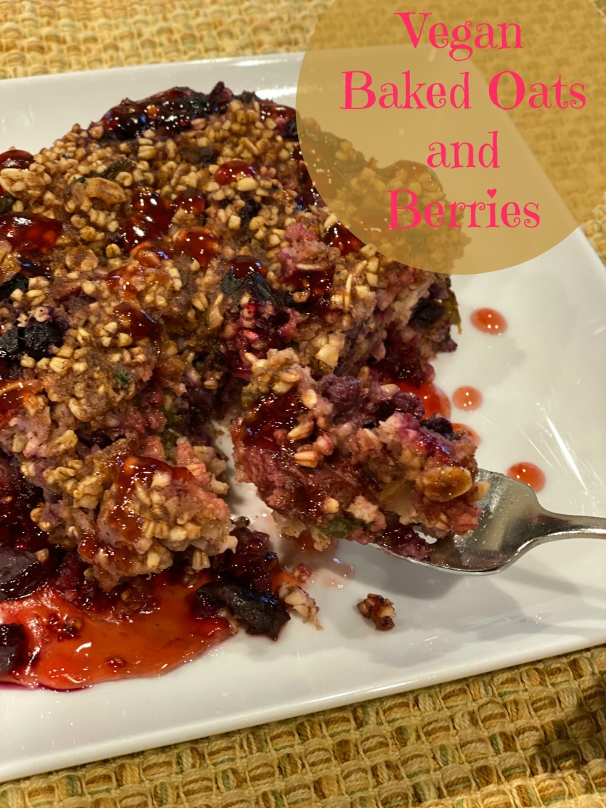 Breakfast is served! This Vegan Baked Oats and Berries dish is perfect to make ahead and serve a crowd or cut into individual portions to freeze. 